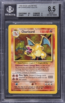 1999 Base Unlimited #4 Charizard Holo - BGS NM-MT+ 8.5